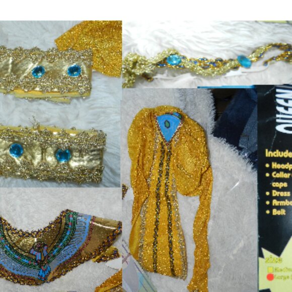 EGYPTIAN DELUXE QUEEN OF THE NILE 6 Pc CLEOPATRA COSTUME L 💥NWT!🆕FAST😮💨⚡🚚 - Picture 11 of 16